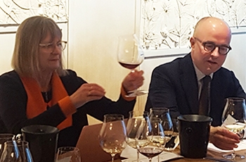 Jancis Robinson with Laurent Delaunay 