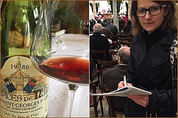 Sarah Marsh tasting Edouard Delaunay 